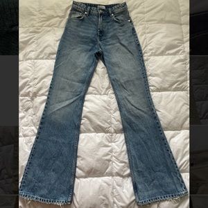 Zara Full Length Flare Jeans